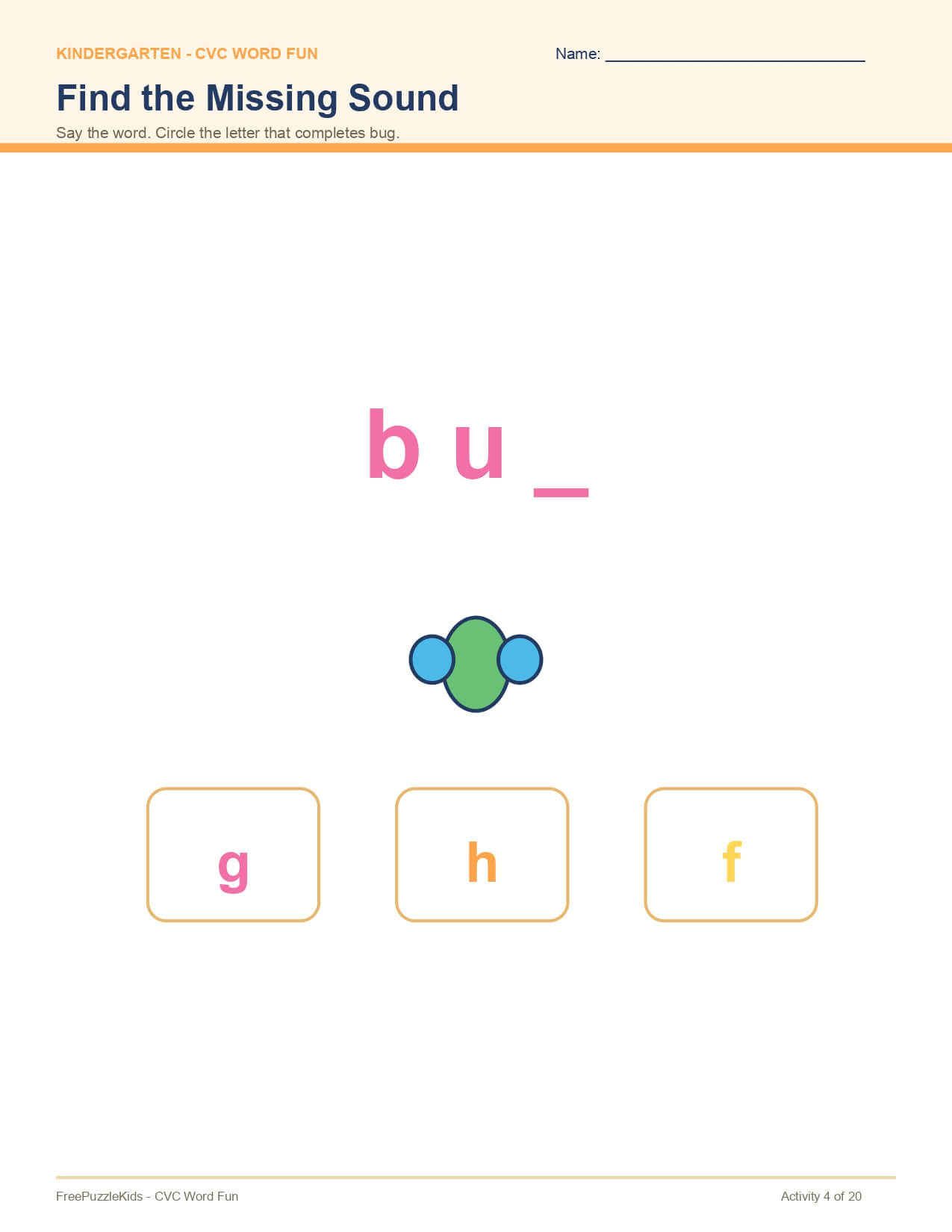 CVC Word Fun – worksheet preview page 5