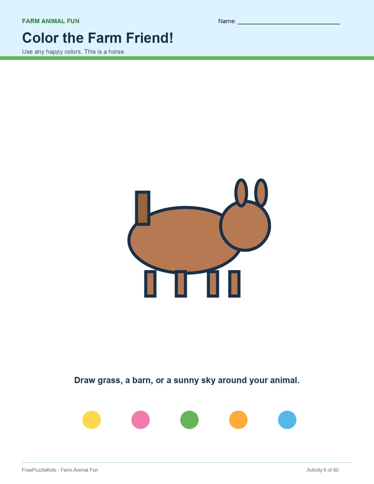 Farm Animal Fun – worksheet preview page 7