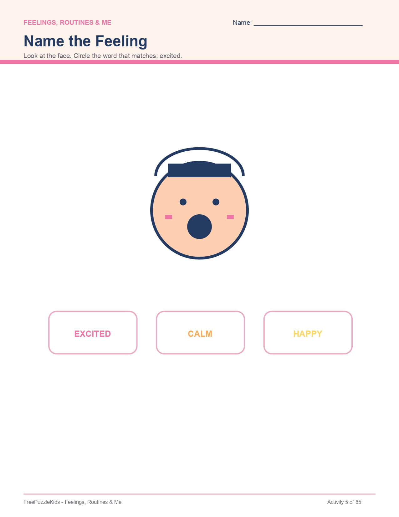 Feelings, Routines & Me – worksheet preview page 6