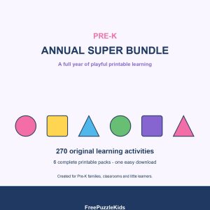 Pre-K Annual Super Bundle (A) – printable educational resource