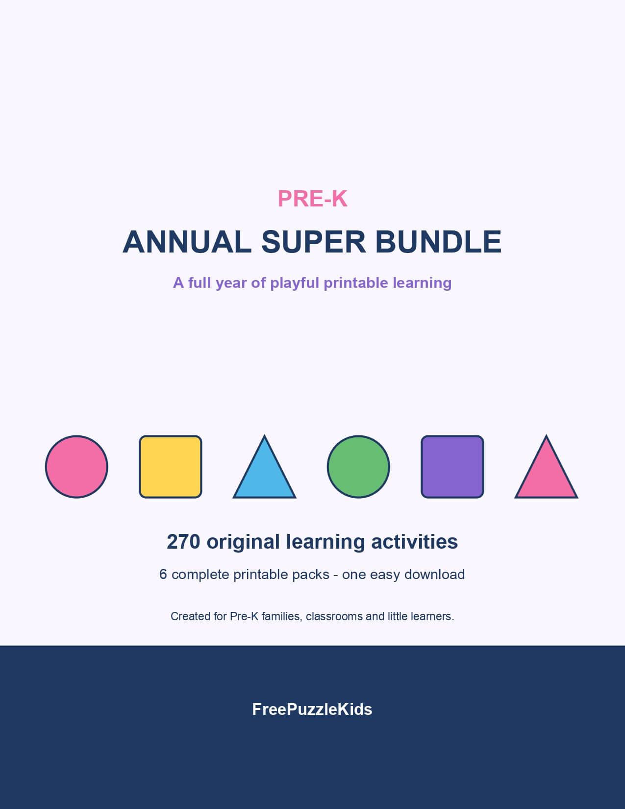Pre-K Annual Super Bundle (A) – printable educational resource