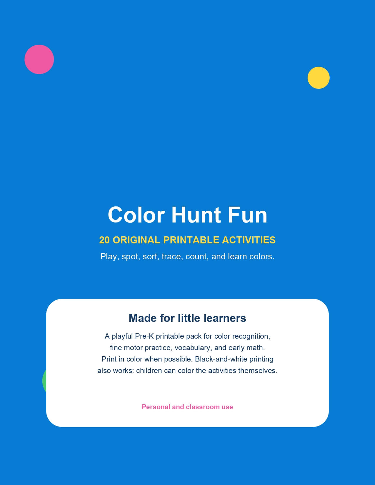 Pre-K Annual Super Bundle (A) – worksheet preview page 2