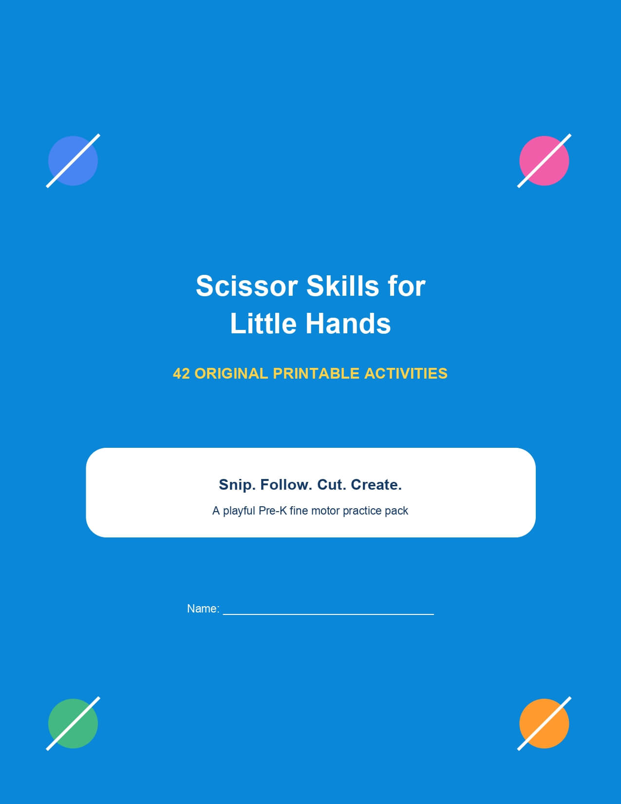 Scissor Skills for Little Hands – printable educational resource